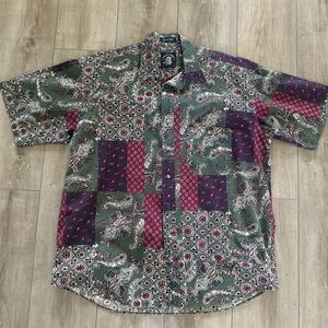 Salty Dog GANT Imperial Poplin Men’s Medium Short Sleeve Button Up Shirt Paisley